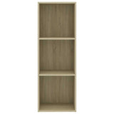 3-Tier Book Cabinet Sonoma Oak 40x30x114 cm Engineered Wood