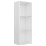 3-Tier Book Cabinet High Gloss White 40x30x114 cm Engineered Wood
