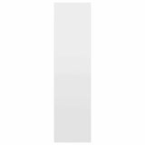 3-Tier Book Cabinet High Gloss White 40x30x114 cm Engineered Wood - 45-Degree Angle