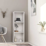3-Tier Book Cabinet High Gloss White 40x30x114 cm Engineered Wood