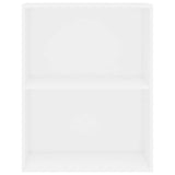 2-Tier Book Cabinet White 60x30x76.5 cm Engineered Wood