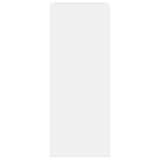 2-Tier Book Cabinet White 60x30x76.5 cm Engineered Wood