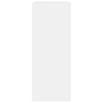 2-Tier Book Cabinet White 60x30x76.5 cm Engineered Wood