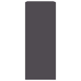 2-Tier Book Cabinet Grey 60x30x76.5 cm Engineered Wood