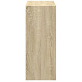 2-Tier Book Cabinet Sonoma Oak 60x30x76.5 cm Engineered Wood