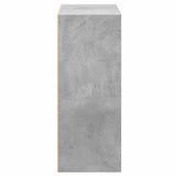 2-Tier Book Cabinet Concrete Grey 60x30x76.5 cm Engineered Wood