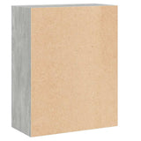 2-Tier Book Cabinet Concrete Grey 60x30x76.5 cm Engineered Wood - 45-Degree Angle