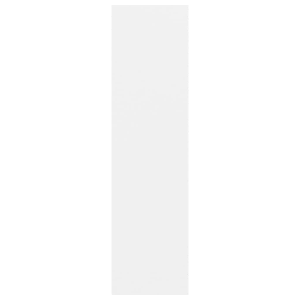 3-Tier Book Cabinet White 60x30x114 cm Engineered Wood