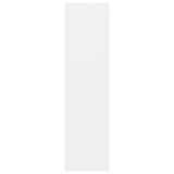 3-Tier Book Cabinet White 60x30x114 cm Engineered Wood - 45-Degree Angle