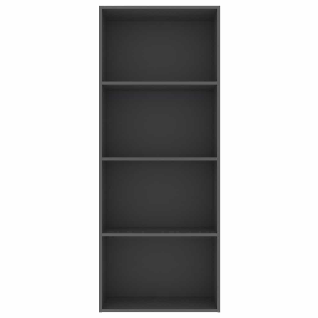 4-Tier Book Cabinet Grey 60x30x151.5 cm Engineered Wood
