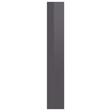 5-Tier Book Cabinet High Gloss Grey 60x30x189 cm Engineered Wood - 45-Degree Angle