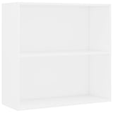 2-Tier Book Cabinet White 80x30x76.5 cm Engineered Wood