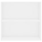 2-Tier Book Cabinet White 80x30x76.5 cm Engineered Wood