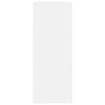 2-Tier Book Cabinet White 80x30x76.5 cm Engineered Wood