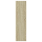3-Tier Book Cabinet Sonoma Oak 80x30x114 cm Engineered Wood - 45-Degree Angle