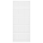 5-Tier Book Cabinet White 80x30x189 cm Engineered Wood