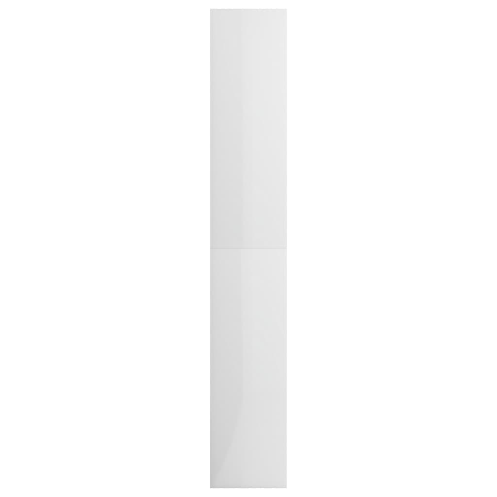 5-Tier Book Cabinet High Gloss White 80x30x189 cm Engineered Wood