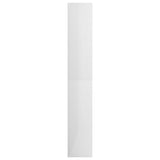 5-Tier Book Cabinet High Gloss White 80x30x189 cm Engineered Wood - 45-Degree Angle