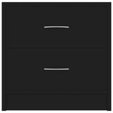 Bedside Cabinets 2 pcs Black 40x30x40 cm Engineered Wood