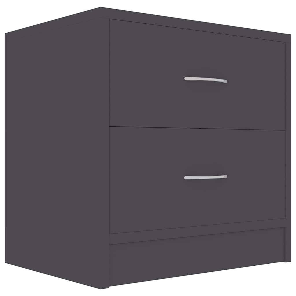 Bedside Cabinet Grey 40x30x40 cm Engineered Wood