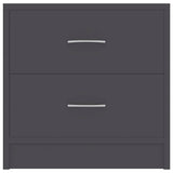 Bedside Cabinet Grey 40x30x40 cm Engineered Wood - Top-Down View