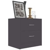 Bedside Cabinets 2 pcs Grey 40x30x40 cm Engineered Wood - Top-Down View