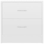 Bedside Cabinet High Gloss White 40x30x40 cm Engineered Wood