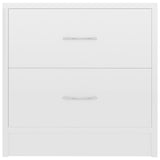 Bedside Cabinet High Gloss White 40x30x40 cm Engineered Wood - Top-Down View