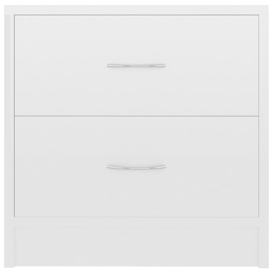 Bedside Cabinet High Gloss White 40x30x40 cm Engineered Wood