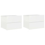 Bedside Cabinets 2 pcs High Gloss White 40x30x30 cm Engineered Wood