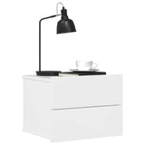 Bedside Cabinets 2 pcs High Gloss White 40x30x30 cm Engineered Wood - Side View