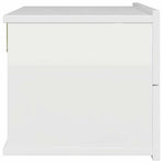 Bedside Cabinets 2 pcs High Gloss White 40x30x30 cm Engineered Wood