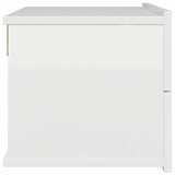 Bedside Cabinets 2 pcs High Gloss White 40x30x30 cm Engineered Wood - 45-Degree Angle