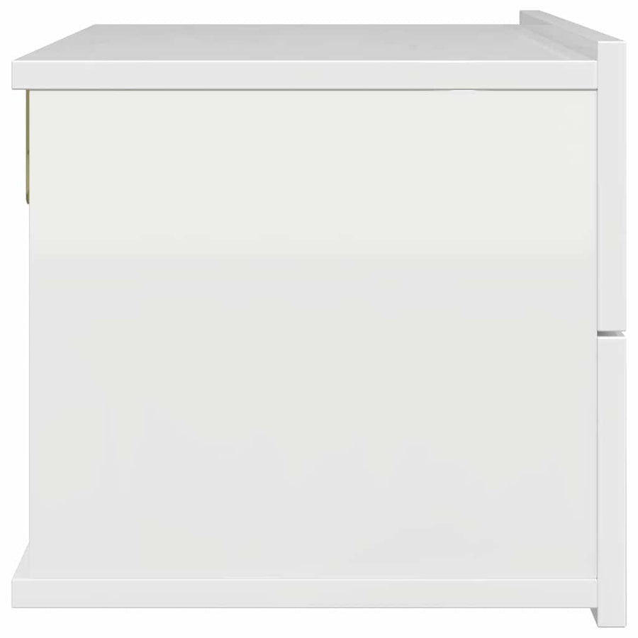 Bedside Cabinets 2 pcs High Gloss White 40x30x30 cm Engineered Wood