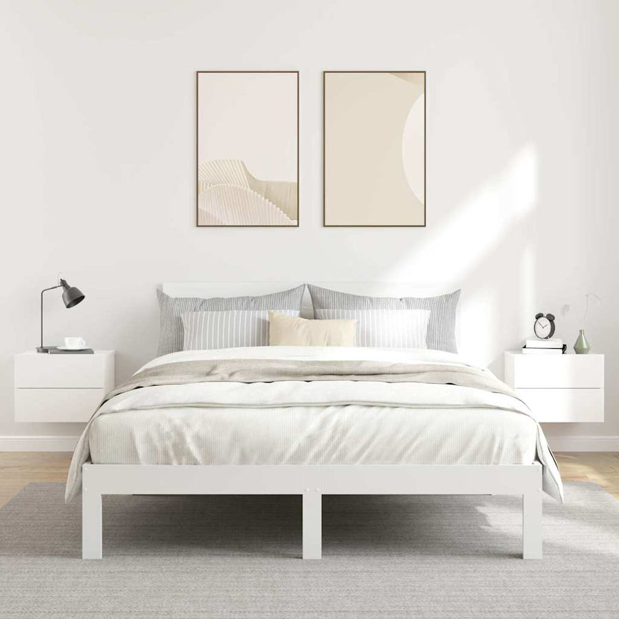 Bedside Cabinets 2 pcs High Gloss White 40x30x30 cm Engineered Wood