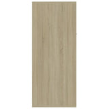 Shoe Cabinet White and Sonoma Oak 60x35x84 cm Engineered Wood