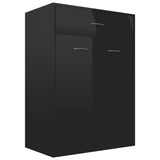 Shoe Cabinet High Gloss Black 60x35x84 cm Engineered Wood - Front View