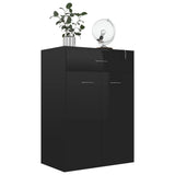 Shoe Cabinet High Gloss Black 60x35x84 cm Engineered Wood