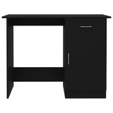 Desk Black 100x50x76 cm Engineered Wood - Close-Up Angle