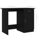 Desk Black 100x50x76 cm Engineered Wood - Extra Image