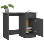 Desk Grey 100x50x76 cm Engineered Wood