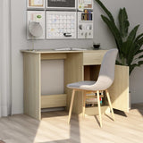 Desk Sonoma Oak 100x50x76 cm Engineered Wood - Top-Down View