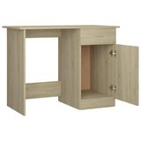 Desk Sonoma Oak 100x50x76 cm Engineered Wood - 45-Degree Angle