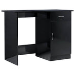 Desk High Gloss Black 100x50x76 cm Engineered Wood