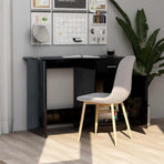 Desk High Gloss Black 100x50x76 cm Engineered Wood