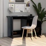 Desk High Gloss Black 100x50x76 cm Engineered Wood - Top-Down View