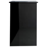 Desk High Gloss Black 100x50x76 cm Engineered Wood - Low Angle
