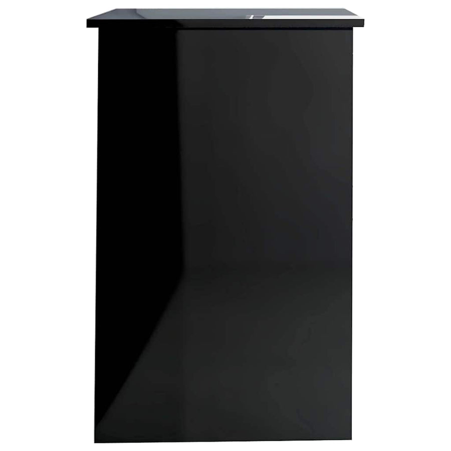 Desk High Gloss Black 100x50x76 cm Engineered Wood