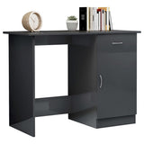 Desk High Gloss Grey 100x50x76 cm Engineered Wood - Top-Down View