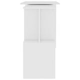 Corner Desk White 200x50x76 cm Engineered Wood - Rear View